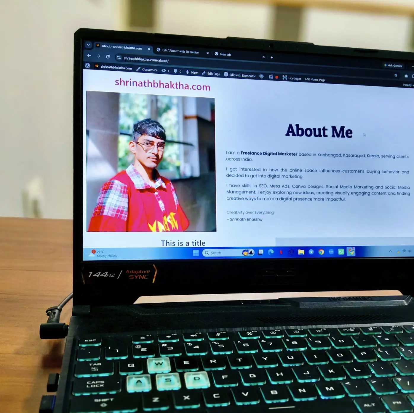 freelance digital marketer in Kasaragod | Shrinath Bhaktha